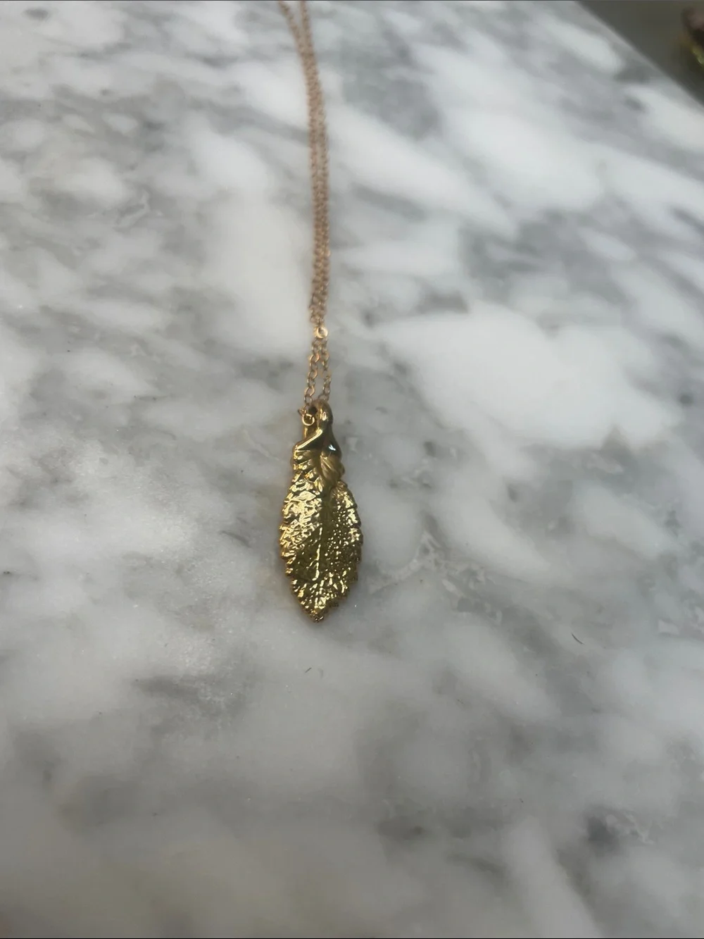 Gold Leaf Pendant Necklace - Women Jewelry gold filled
